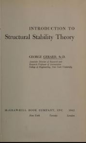 introduction to structural stability theory - Scanned Pdf with Ocr